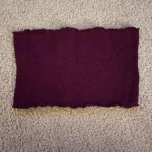 Victoria's Secret Ribbed Soft Tube Top salsa red, like new without tags, size M